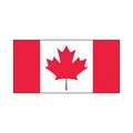 Accuform Hard Hat Sticker, 134 in Length, 1 in Width, Canada Flag Legend, Adhesive Vinyl LHTL391